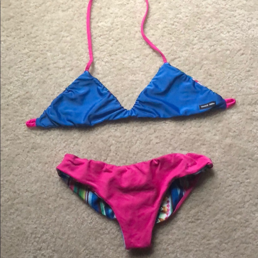 Savage swim custom reversible bikini